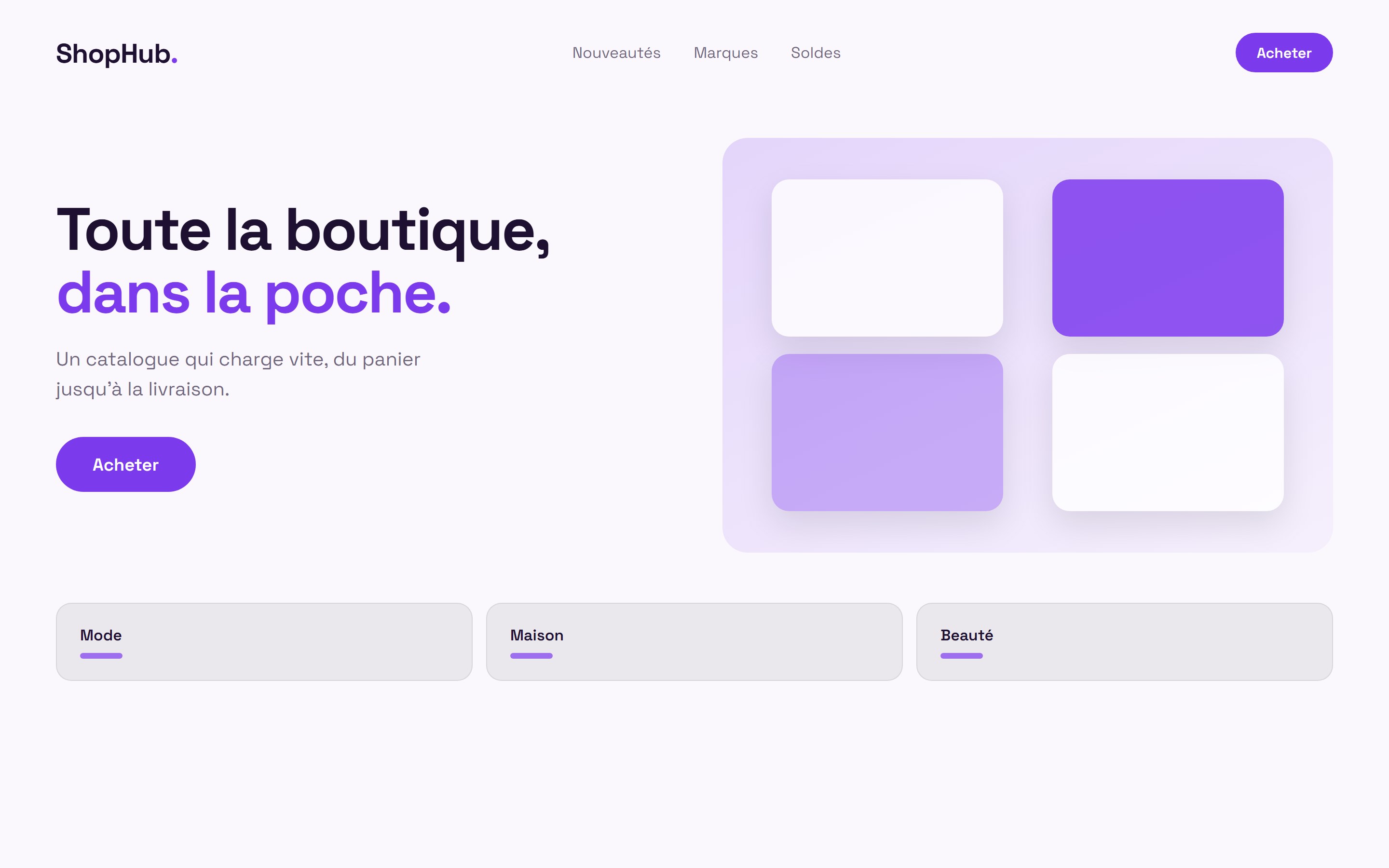 ShopHub — Boutique en ligne